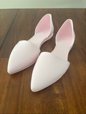 Native Women's Pale Pink Pointed D'Orsay Flats